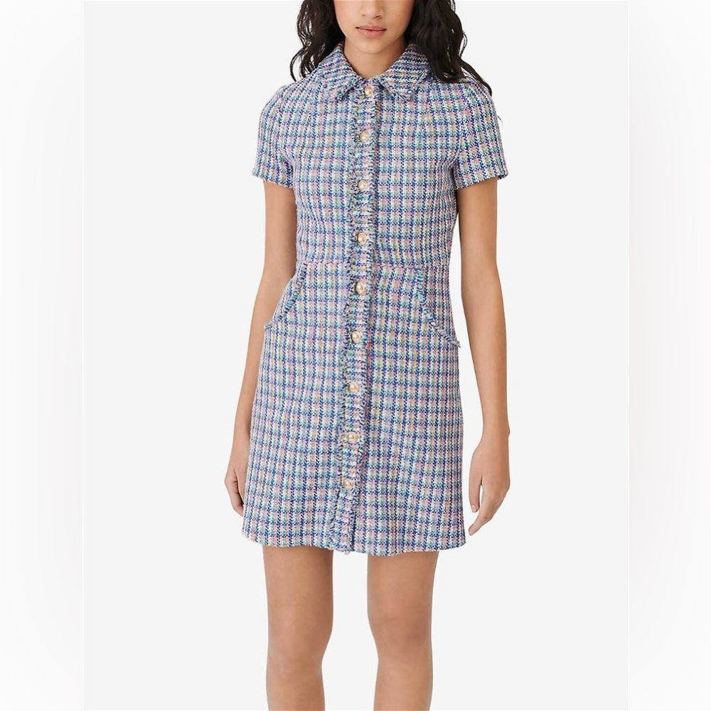 MAJE Renizam Multicolor Tweed Dress - NWT - Size 36 / Small